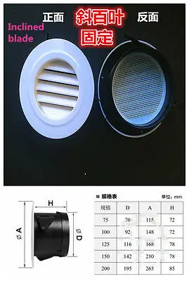 Новый центральный кондиционер Выход вентиляционное отверстие гриль ABS пластик