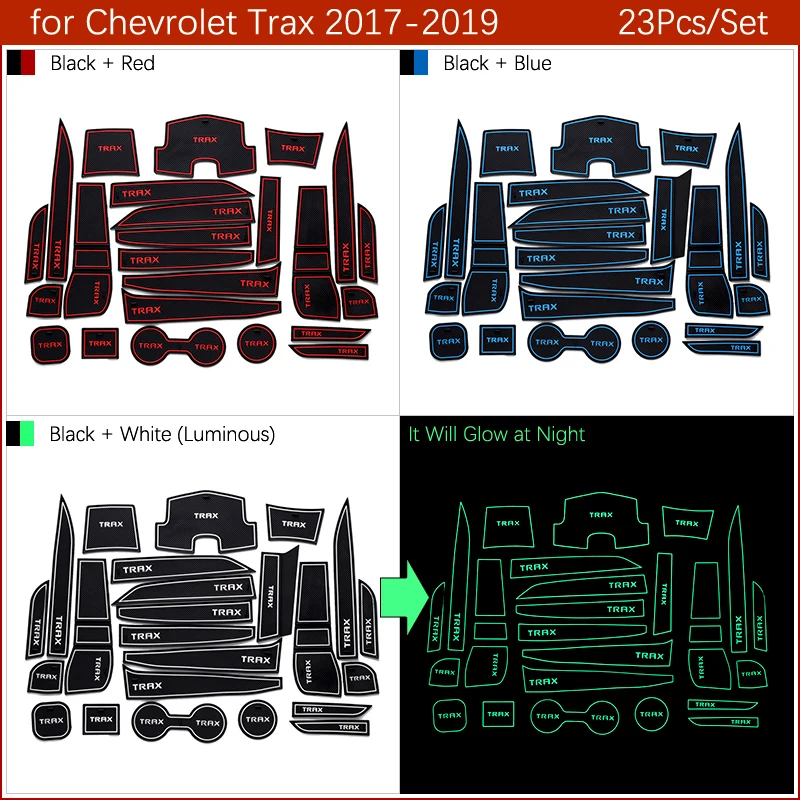 Противоскользящие резиновые коврики для ворот и чашек Chevrolet Trax Tracker Holden 2017 2018 2019