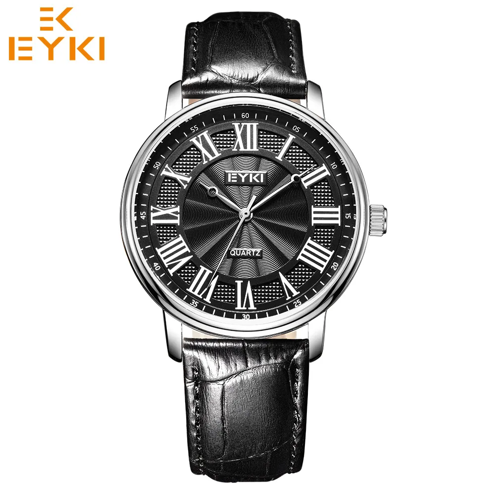 EET1052L-S0202-men EYKI 1052, Роскошные Кварцевые часы для мужчин и женщин, повседневные наручные часы для влюбленных, часы с кожаным ремешком для часов, мужские часы regalo hombre, новинка - Цвет: EET1052L-S0202-men
