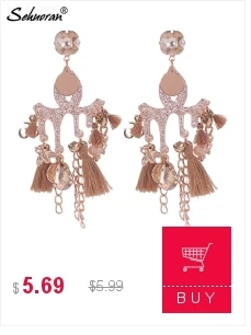Sehuoran OOrbellen Boho серьги-подвески для женщин Aretes Brincos подвеска в виде змеи модное ювелирное изделие массивные свадебные серьги