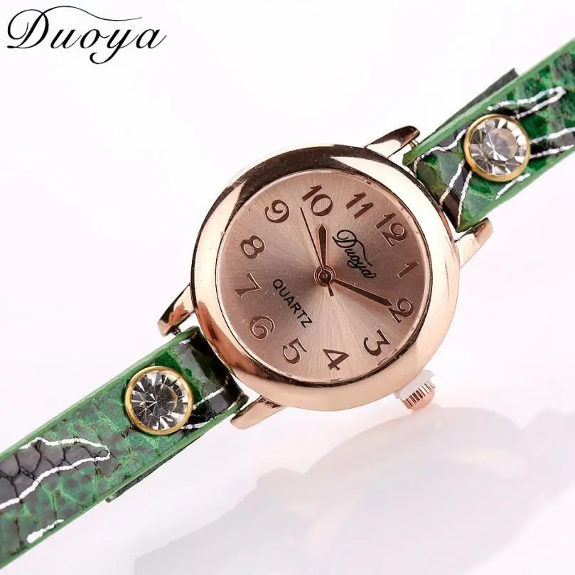 

Fashion Luxury heart pendant watches Women Leather Bracelet Ladies Quartz Watch Casual Wrist Watches Relogio Feminino Gift #D