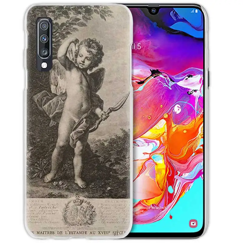 03 Художественный чехол с ангелом Амуром для samsung Galaxy A50 A70 A20e A40 A30 A20 A10 A8 A6 Plus A9 A7 жесткий прозрачный чехол для телефона из поликарбоната - Цвет: 03