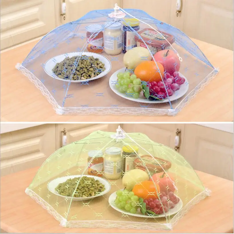 Шестиугольный складной чехол для еды кружевная пряжа с зонтиком защита от