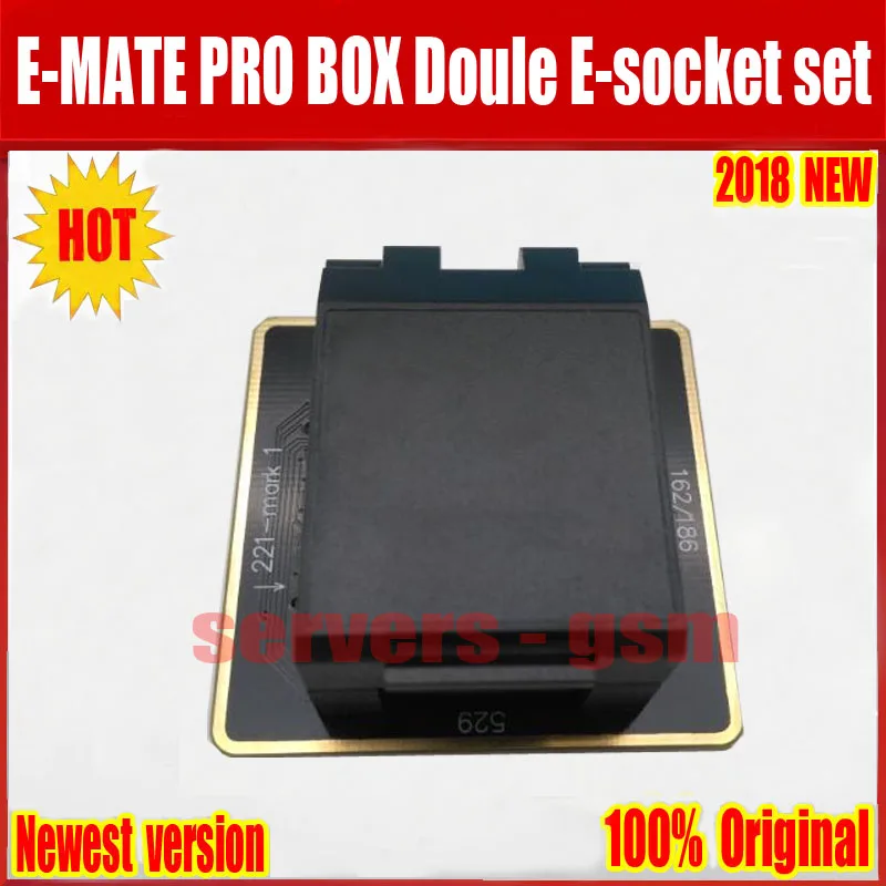 2019New E-MATE коробка памяти на носителе EMMC doule E-розетка Поддержка BGA100 136 168 153 169 162 186 221 529 254 для легкий JTAG плюс UFI коробка Ri