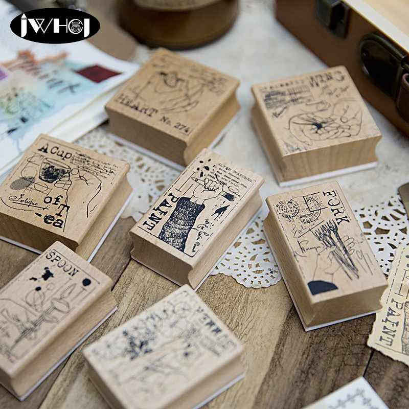 Эстетическое движение Деревянный штамп DIY деревянные и резиновые штампы для