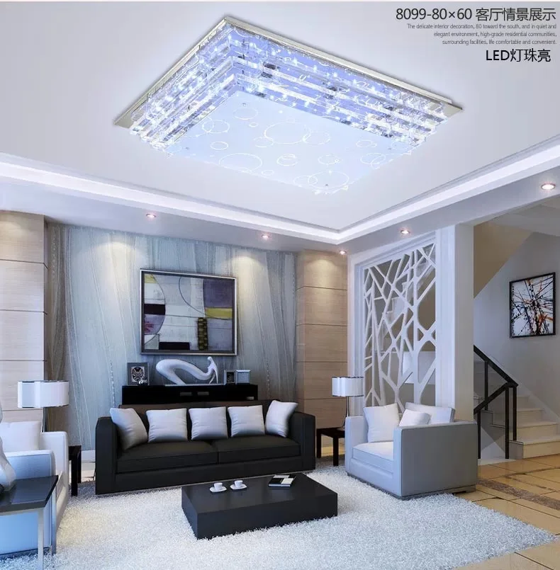 Современный минималистский потолочный светильник E27Crystal светодиодный для