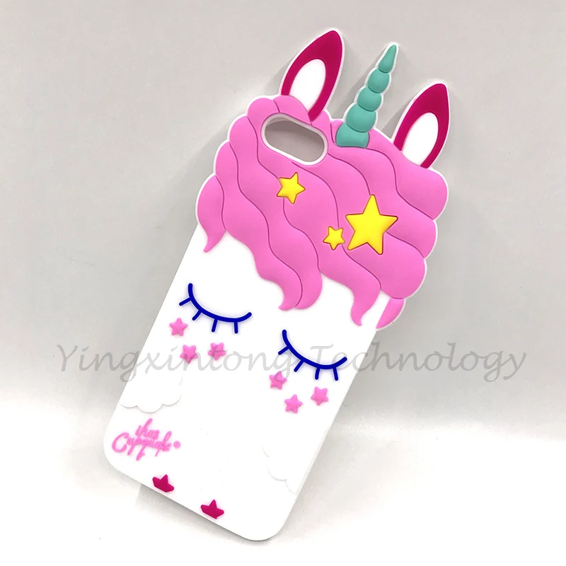 Модный силиконовый чехол с 3d рисунком розового единорога для Huawei Honor 7A DUA L22