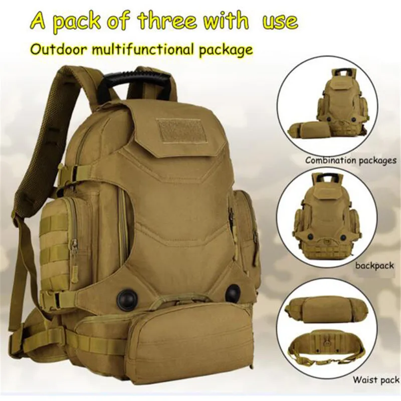 Многофункциональный дорожный рюкзак 40 литров три комбинированных сумки Новинка