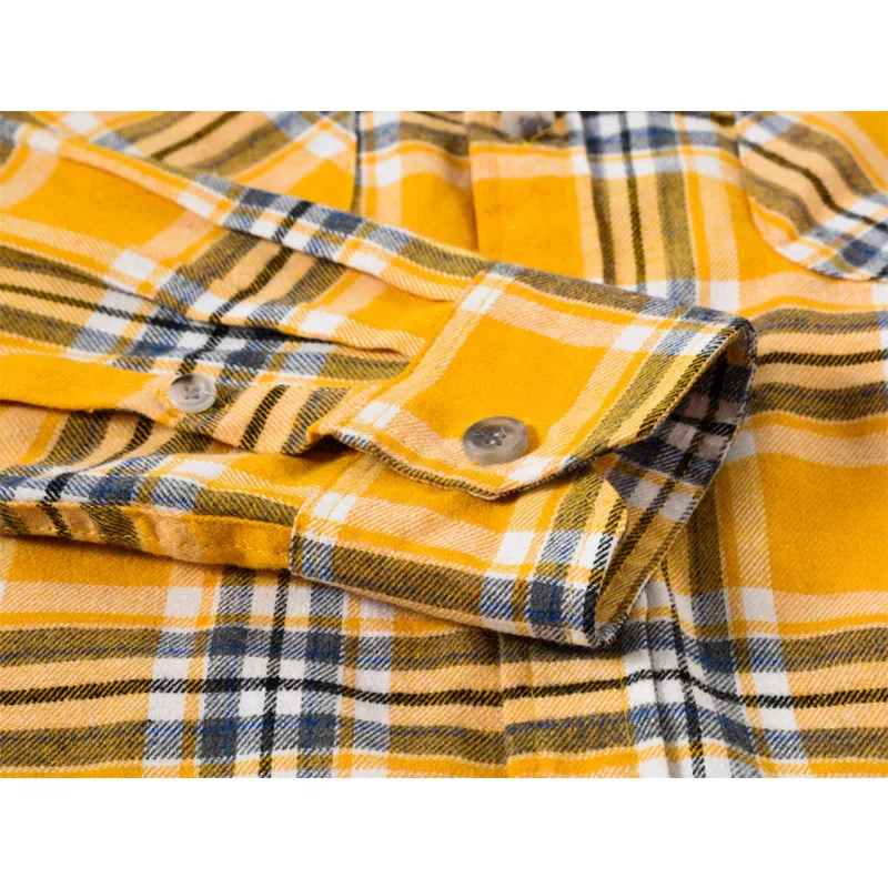 Хип-хоп клетчатая Повседневная желтая рубашка Джастин Бибер шотландская сетка