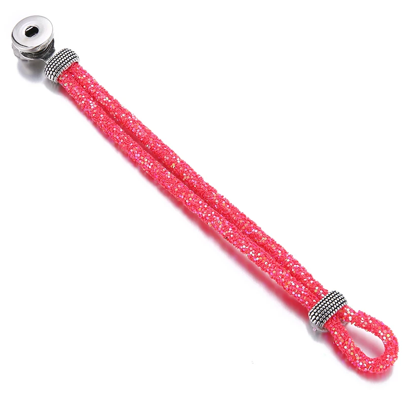 Новые модные флуоресцентные блестящие браслеты с блестками подходит для 18 мм