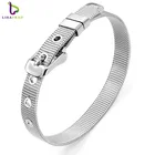 Горячая Распродажа! 8 мм10 мм браслет из нержавеющей стали модный аксессуар подходит для слайдов Буквы амулеты высокого качества! LSBR01-02