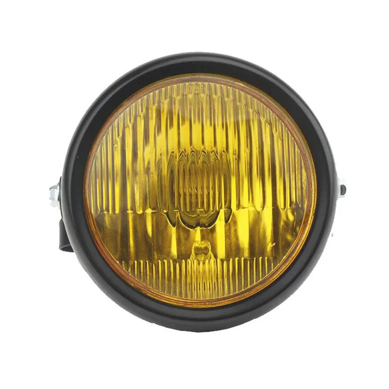 TKOSM новая мотоциклетная галогенная передняя фара 35 Вт в стиле ретро с черной