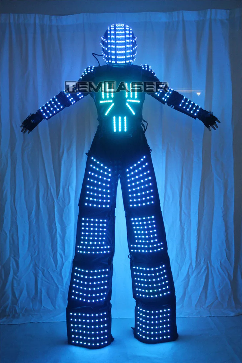 Блестящий робот костюм Давид Гетта|stilts|stilt costumes |