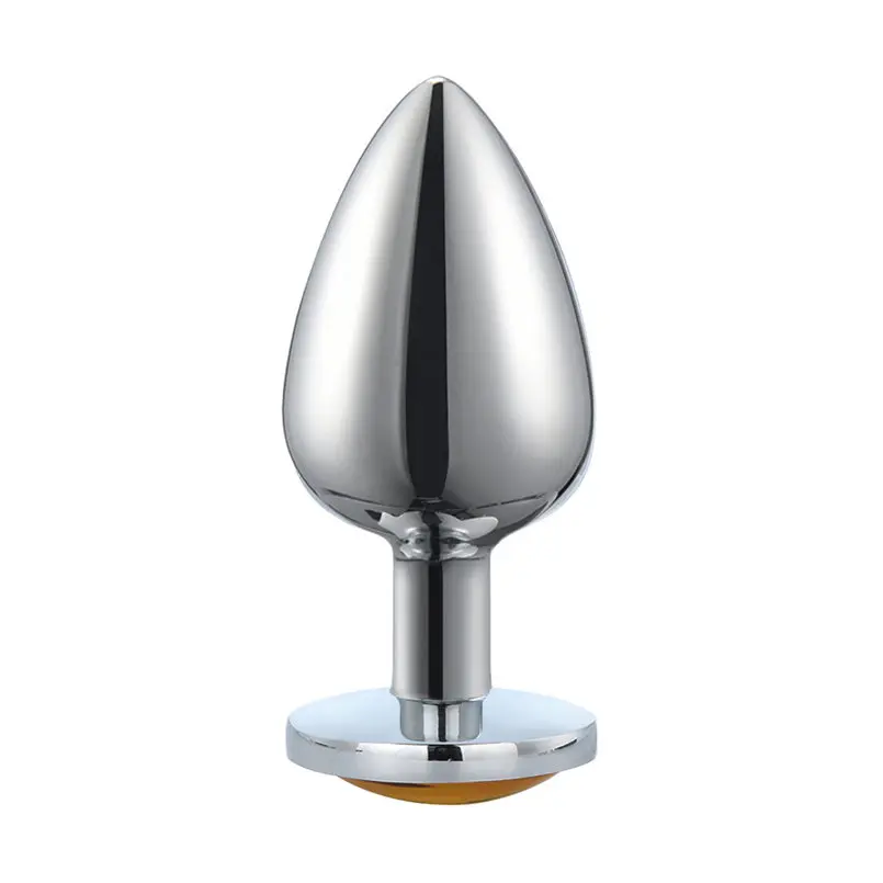 Интимная металлическая Анальная пробка со стразами ювелирное изделие гладкая