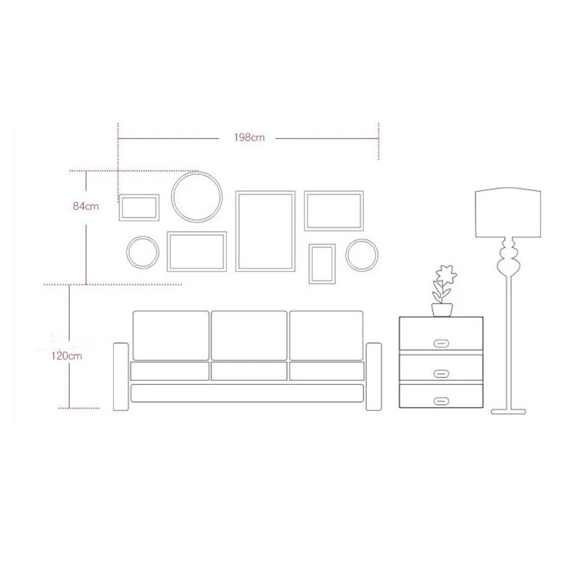 8 штук современный Стиль охрана окружающей среды фоторамка для дивана ТВ Декор