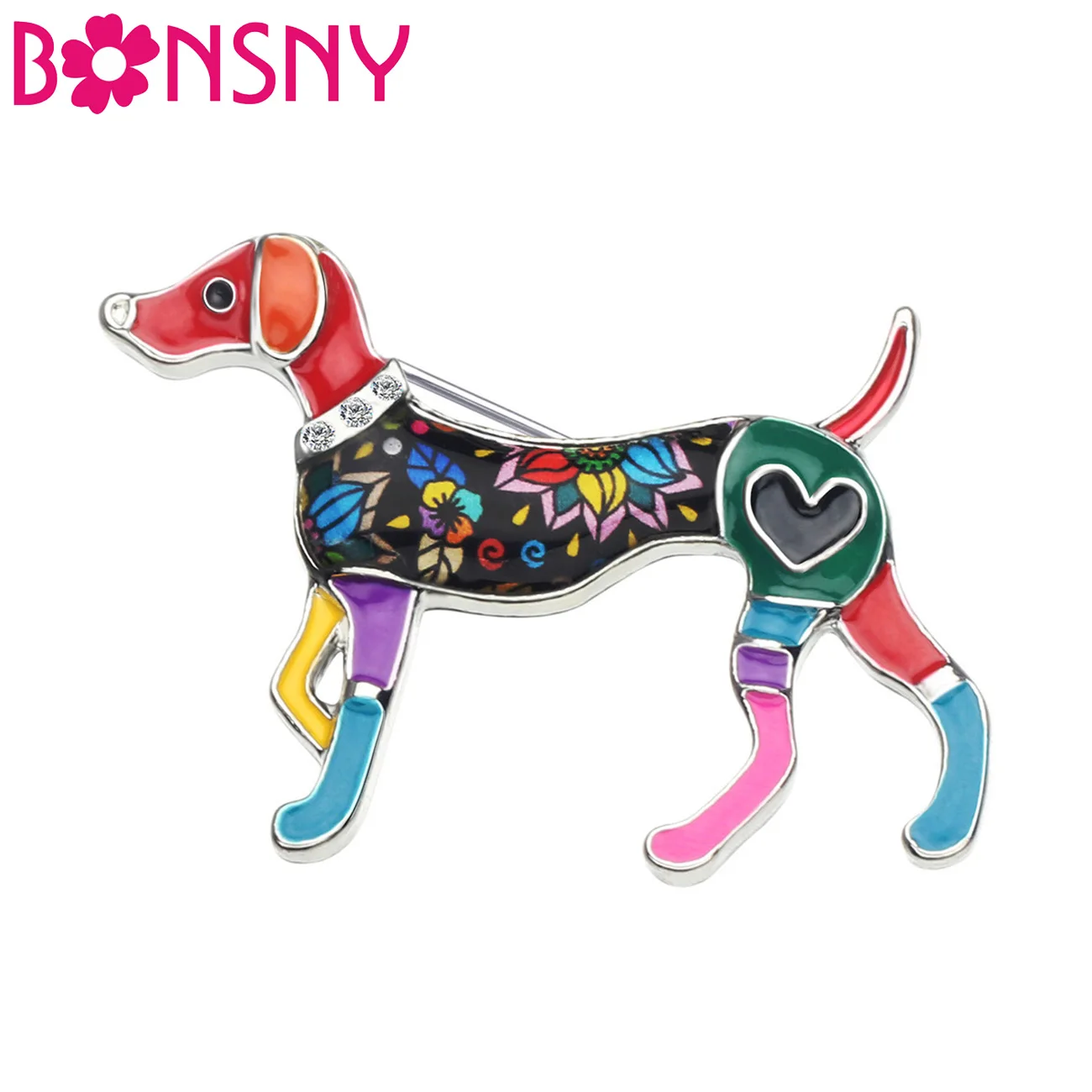 Bonsny эмалированный сплав белая животная шпилька животное новинка ювелирные