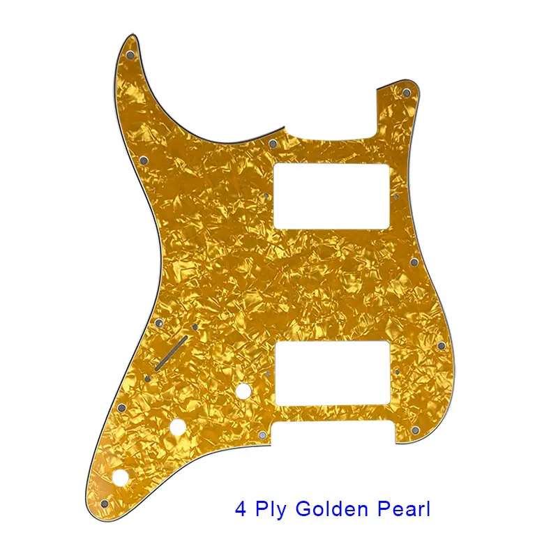4 ply golden pearl Pleroo аксессуары для гитары pickguards 11 отверстий для левшей США/Мексика стандарт ST HH гитара Stratocaster с PAF Humbucker - Цвет: 4 ply golden pearl