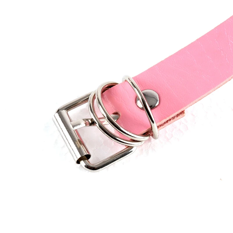 

Metal Pink Leather Harness Garter O-Ring Cage Waist Suspender Belt Fetish Punk Goth Rave Adjust Body Bondage Sexy Lingerie
