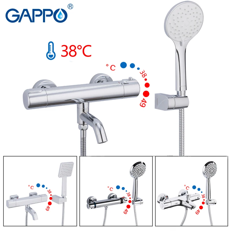 

GAPPO смеситель для душа, термостатический смеситель для ванны, смеситель для ванной комнаты, набор для душа, настенный смеситель для ванны с т...