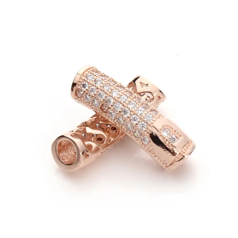 19mm Length Micro Pave Hollow Rhinestone Beads for Bracelets Bending Crystal Connector DIY Jewelry Material F3191 | Украшения и