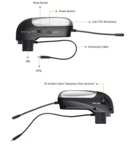 ACEMIC PR-8/VT-20 Pro UHF 80 м беспроводной скрипки мандолины микрофон Professional для сцены |