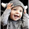 Useful Handmade Baby Horn Hat Kids Bonnet Crochet Winter Hat Cartoon Children Toddler Viking Horns Knitted 1
