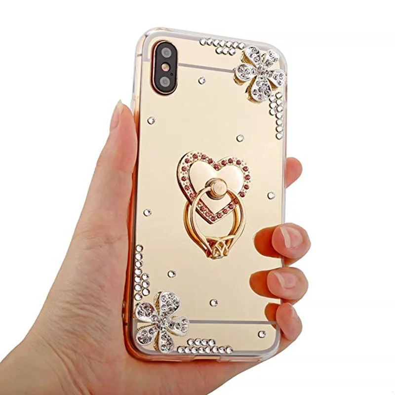 For Redmi 8 Note 7 5 6 pro 8T 5a 4x Mirror Love ring Case Phone cover Xiaomi Mi 9 A2 Lite Max 2 + 6a 8a | Мобильные телефоны и