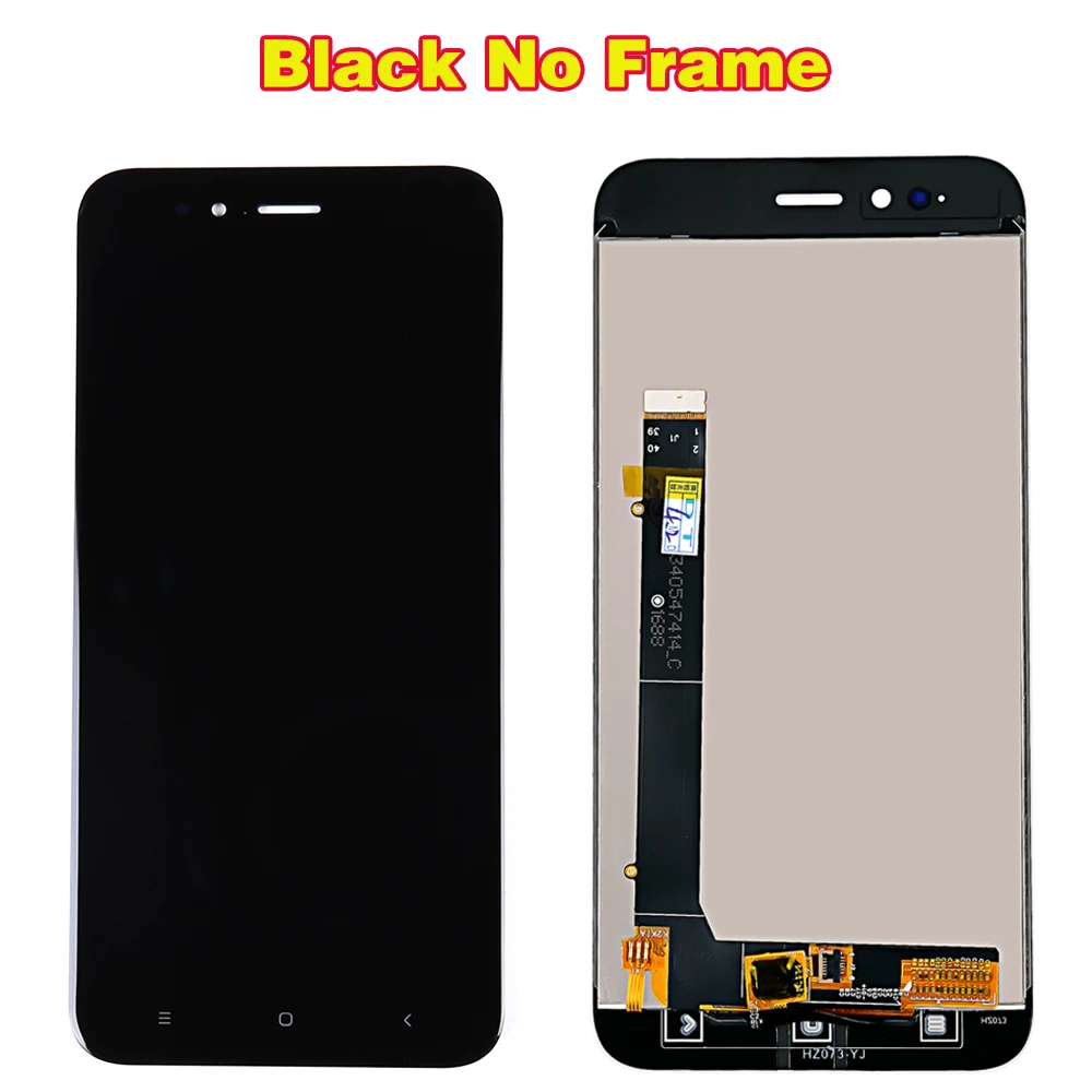 Black Without Frame AAA Качество ips 5,5 дюймов ЖК-дисплей для Xiaomi Mi 5X сенсорный экран для Xiaomi Mi a1 дигитайзер сборка рамка с 10 точечным сенсорным экраном - Цвет: Black Without Frame