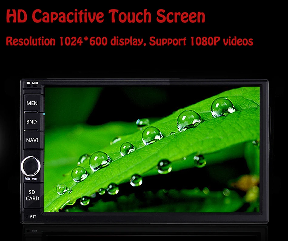 2din Android 9,0 2G+ 16G автомобильный стерео DVD Радио gps+ Wifi+ Bluetooth+ четырехъядерный+ "+ 1024*600 экран+ зеркальная связь+ FM+ AM+ RDS+ SWC Универсальный
