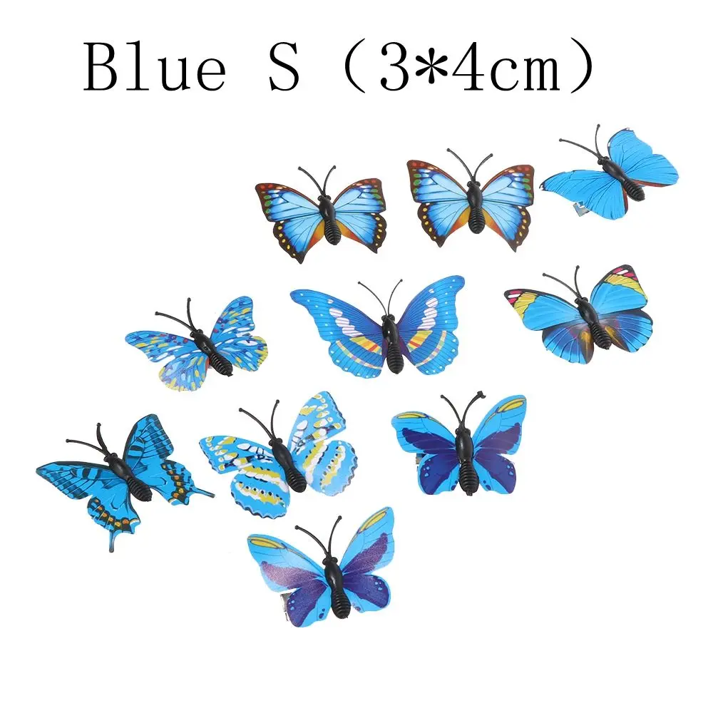 blue S 3x4cm 5 шт. заколки в виде бабочек свадебные аксессуары для волос женские заколки для волос Свадебные украшения шпилька для волос инструмент для укладки - Цвет: blue S 3x4cm