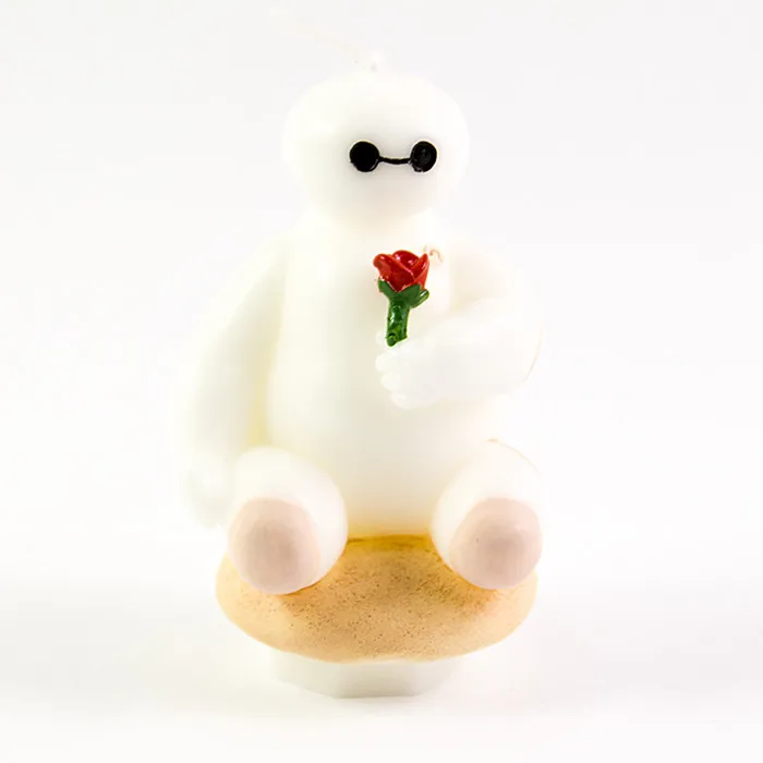 baymax Минни бэймакс Микки Белоснежка медвежонок пух тема мультфильм дети девушки день рожденья для мальчиков свечи товары для украшения торта - Цвет: baymax