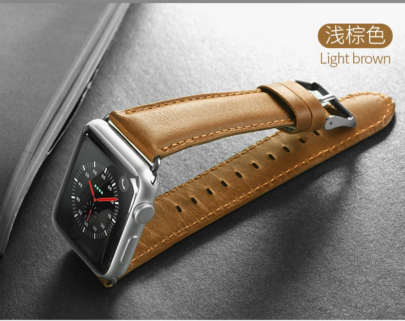 HOCO Genuine Leather Bracelet For Apple Watch Band 42mm 38mm / 44mm 40mm Series 5 4 3 2 1 For Apple Watch Strap iWatch Watchband
