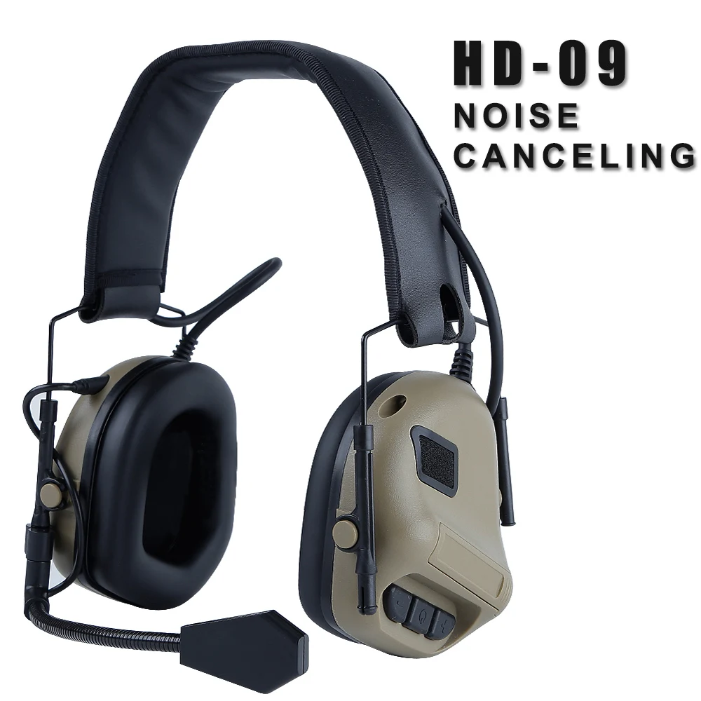 Тактическая гарнитура военная авиационная с шумоподавлением Стандартная защита