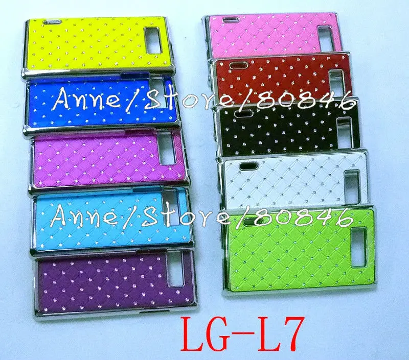 Free shipping 10pcs Case For LG Optimus L7 P700 P705 Luxury Bling Rhinestone Stars Chrome for |