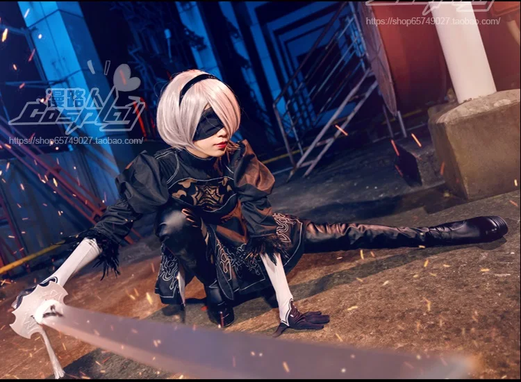 Новая игра Nier Automata Косплей Костюм йоркха 2B сексуальный наряд нарядное платье костюмы на Хэллоуин для женщин S-XXL