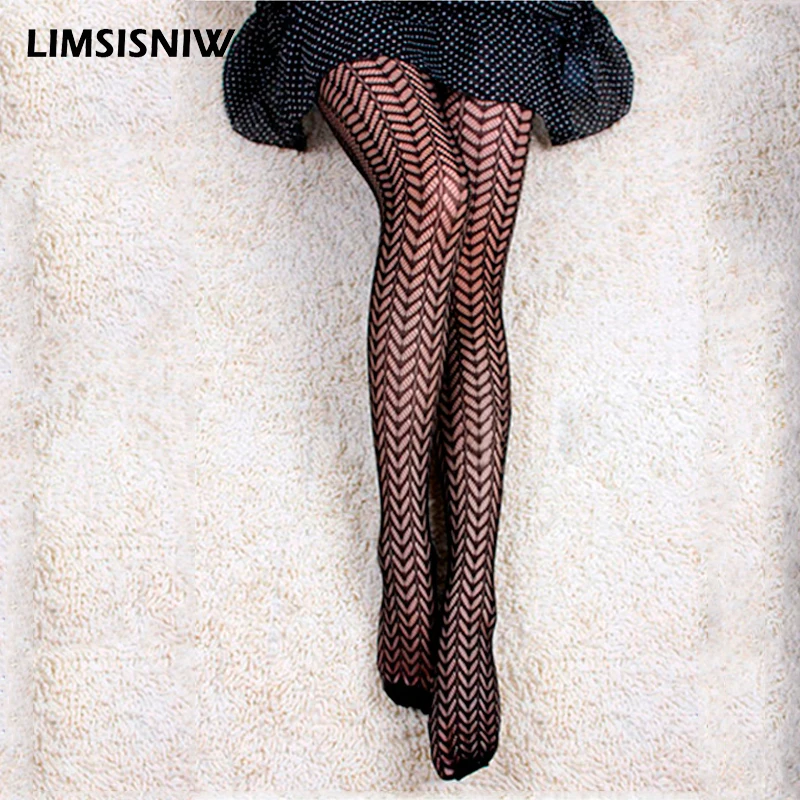 LIMSISNIW/модные дизайнерские колготки для девочек черные с сеткой молодых девушек