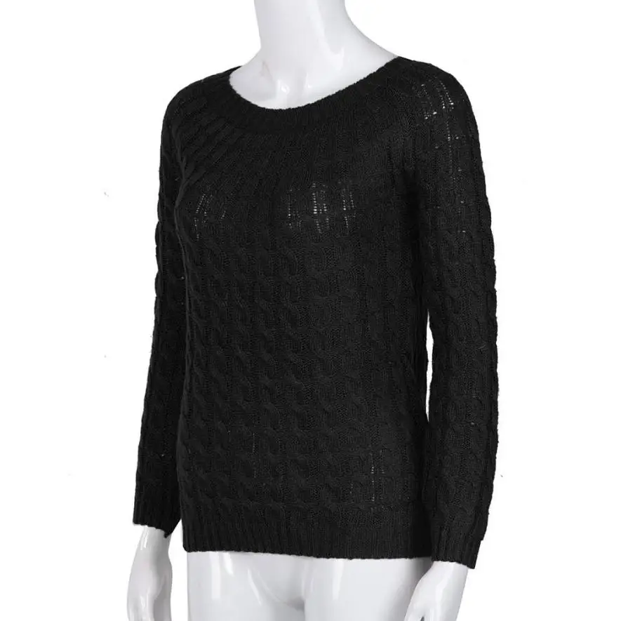 CHAMSGEND Women Long Sleeve Knitted Pullover Loose Sweater Jumper Tops Knitwear Coat Outwear 2018 C30824 | Женская одежда
