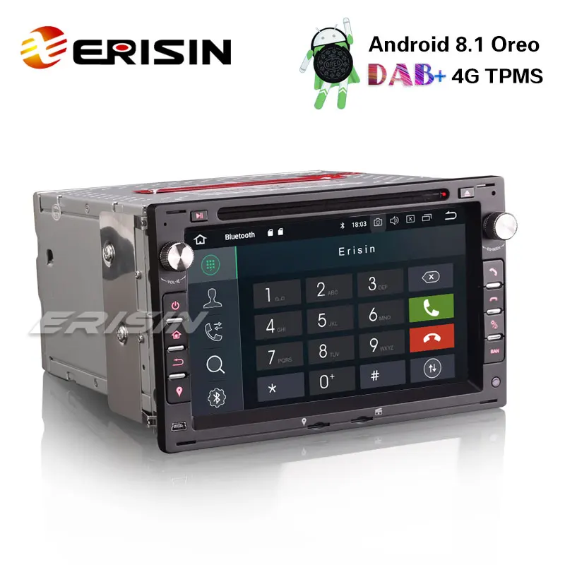 Erisin ES3886V 7 &quotAndroid 8 1 автомобильный стерео для VW Golf Passat Polo сидение Bora peugeot 307 DAB + gps DVD |
