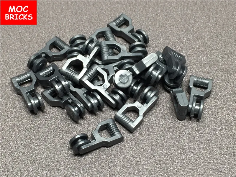10 шт./лот MOC кирпичи Сделай Сам плоская Серебряная утварь с застежкой молнией