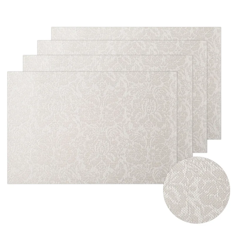 4 шт./компл. подставки из ПВХ с рисунком розы водонепроницаемые Нескользящие