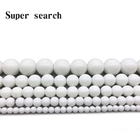 high quality glass white porcelain round loose strand beads 4681012mm jewelry making bracelet diy beads