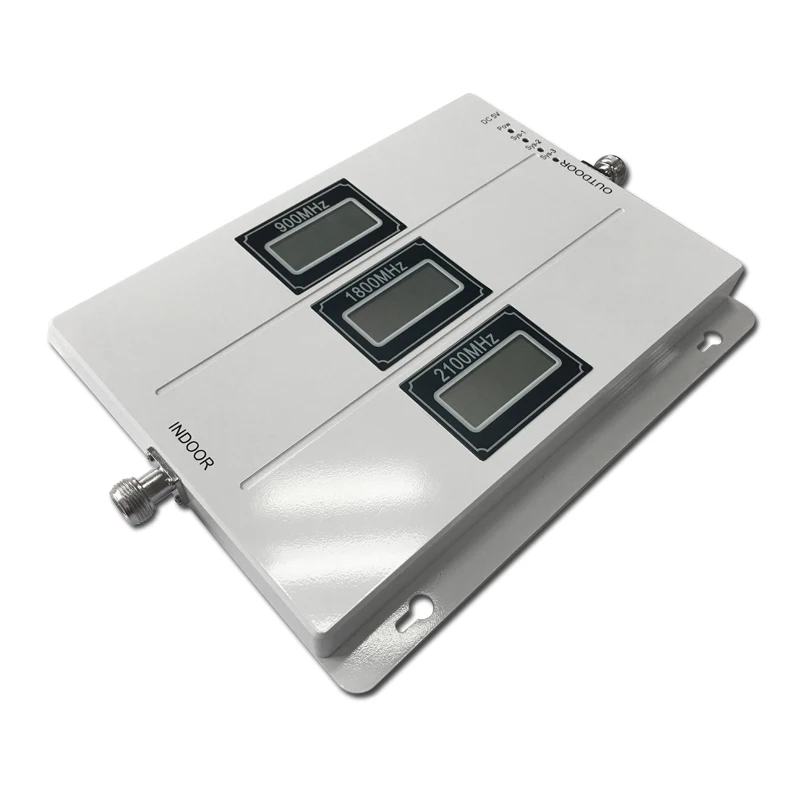 900 1800 2100 трехдиапазонный AGC signla booster 2G 3g 4G LTE 75 дБ усилитель сигнала мобильного