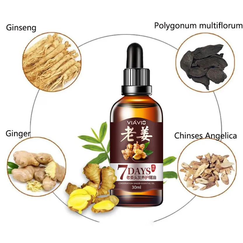 New 30ml Fast Hair Growth Essential Oil Effective Loss Treatment Regrowth Ginger Serum Health Care Beauty TSLM1 | Красота и здоровье