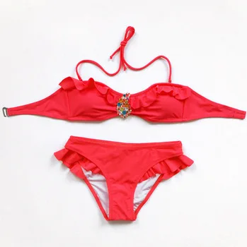 Женский купальник Biquni бикини с кристаллами и пуш апом|set for women|set womenset bikini |
