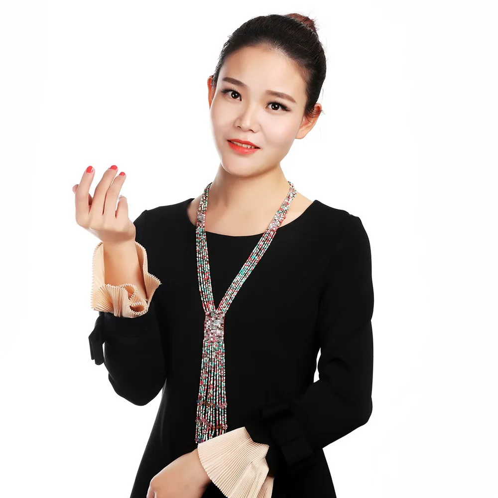 U7 Коралловые Бусина Ожерелье Массивное Для Женщин Бохо Летние Украшения