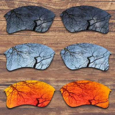 Black.Silver.FireRed ToughAsNails поляризованные Сменные линзы для солнцезащитных очков Оукли Flak Jacket XLJ-несколько вариантов - Цвет линз: Black.Silver.FireRed