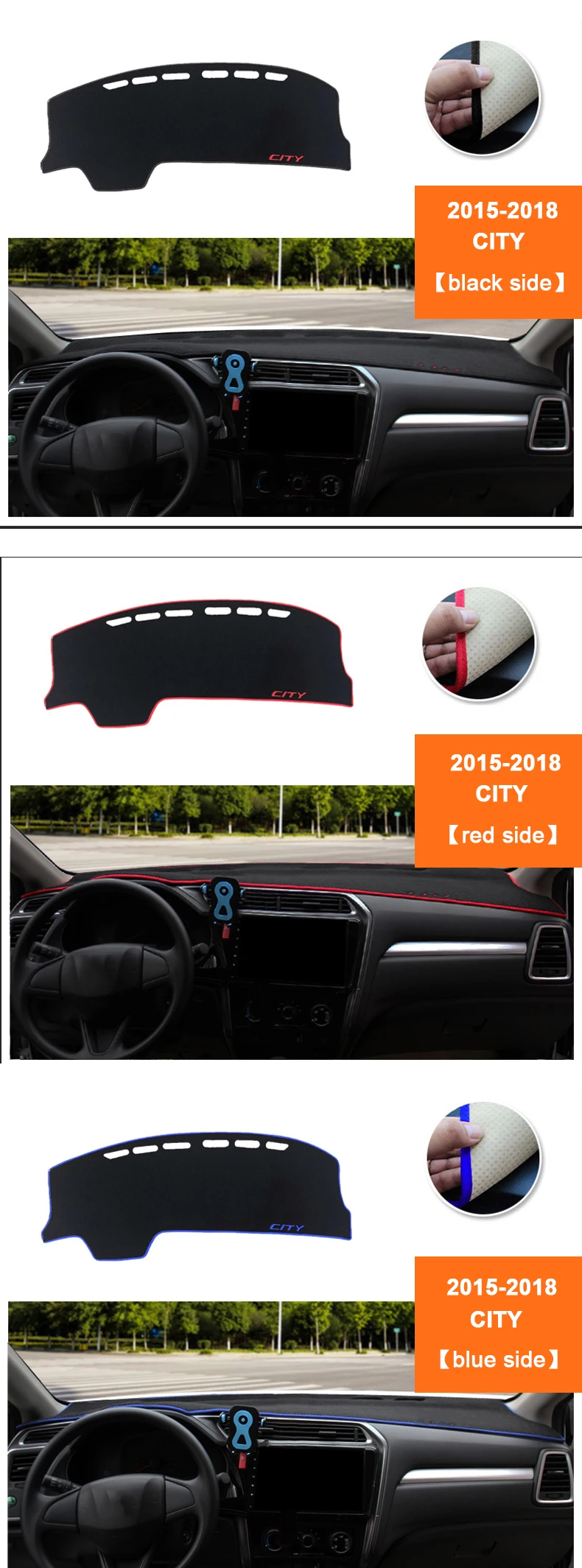 Для Honda City приборной панели автомобиля коврик Избегайте светильник коврик Инструмент платформа подушки ковры отделка Аксессуары