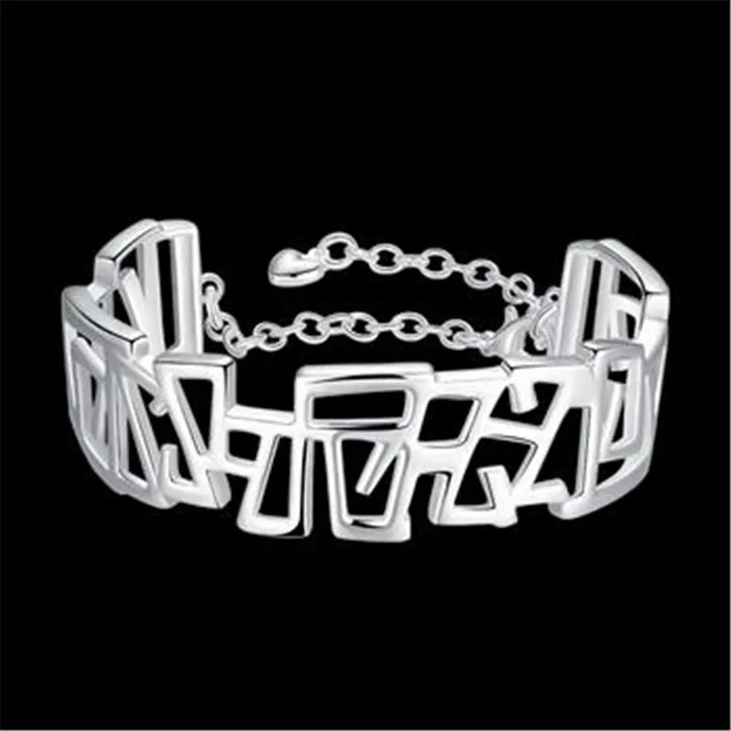 Женский браслет с длинной цепочкой ювелирное изделие из серебра 925 пробы