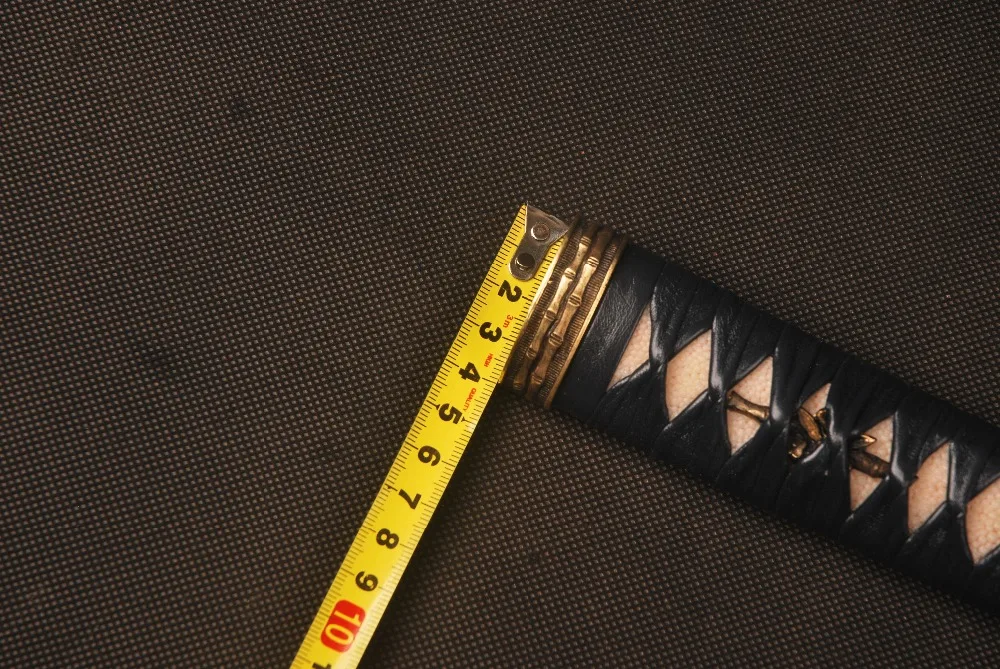 Высокоградиентная прямая ручка Tsuka темно синяя искусственная кожа Ито и