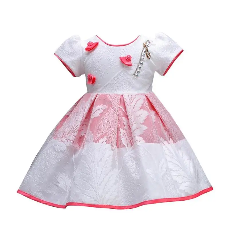 Для маленьких девочек цветочной вышивкой платье пачка Цветы аппликация вечерние